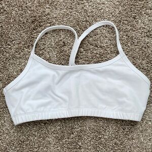Beyond yoga white sports bra, size medium